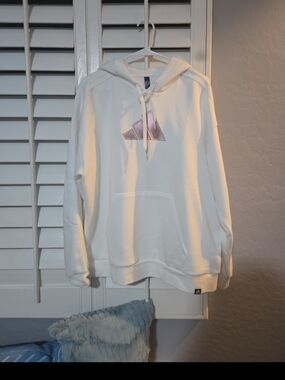 adidas White & Pink Hoodie